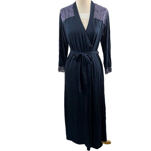 LUBNA‎ Navy Blue Robe (S) - Picture 9 of 9